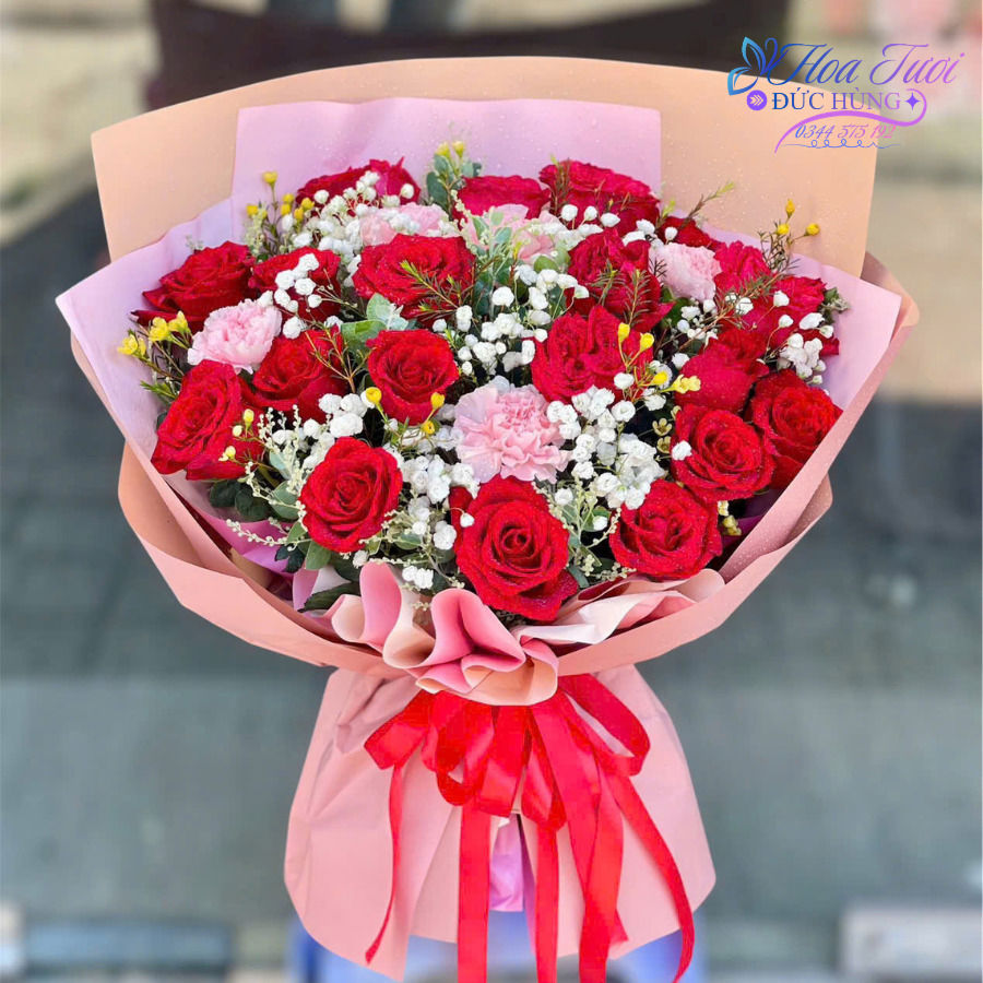 Bó Hoa Hồng Đỏ Đẹp BH033